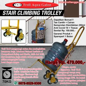 Troli Aqua Galon Lipat Biru Metalik TAG